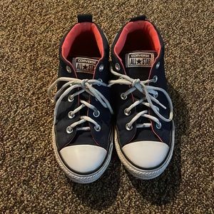 Purple and Pink Mid-Top Converse